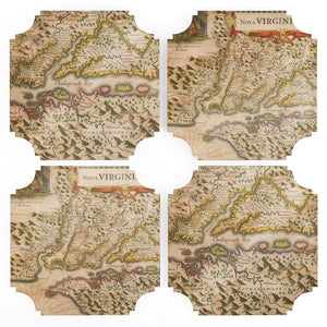 Coasters | Virginia Map Coasters, set of four